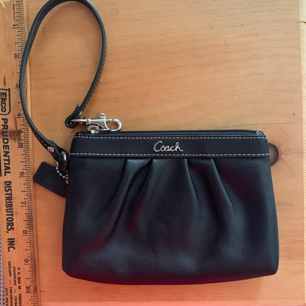 Coach Wristlet Black Leather